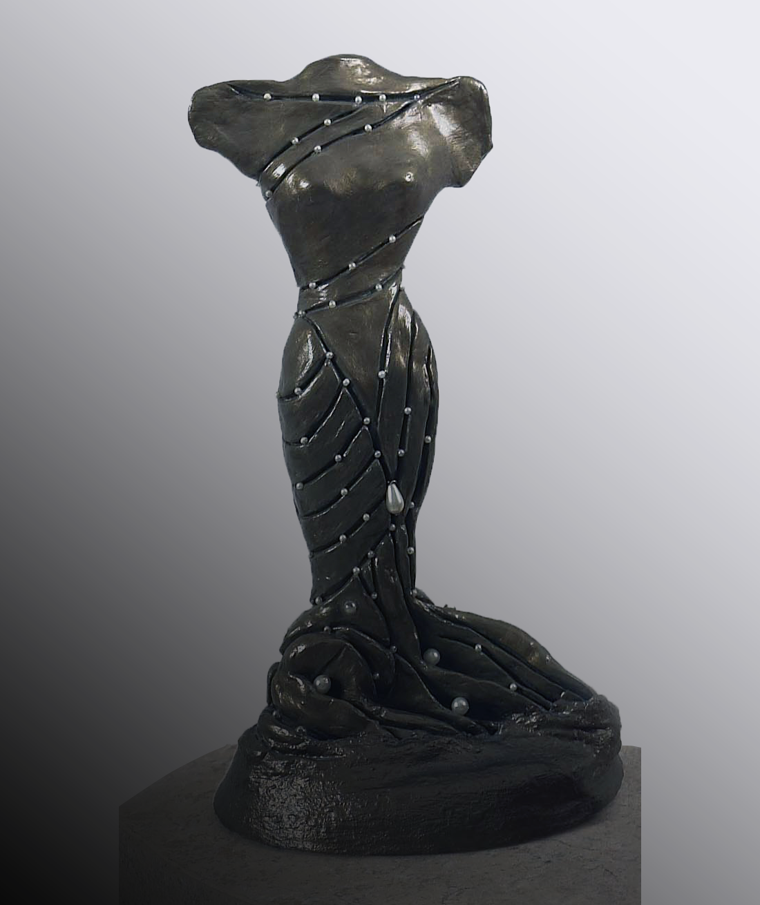 Identity, Pearls  bronze sculpture