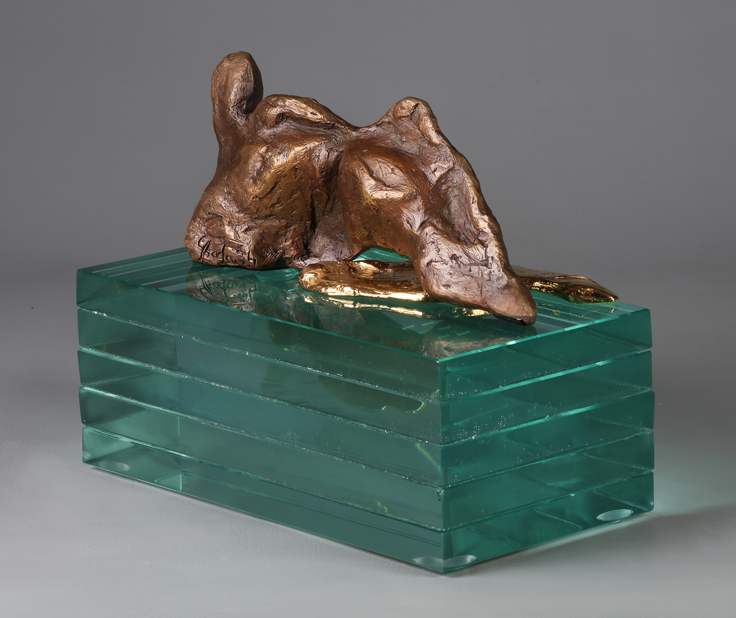 Water bronze sculpture back view