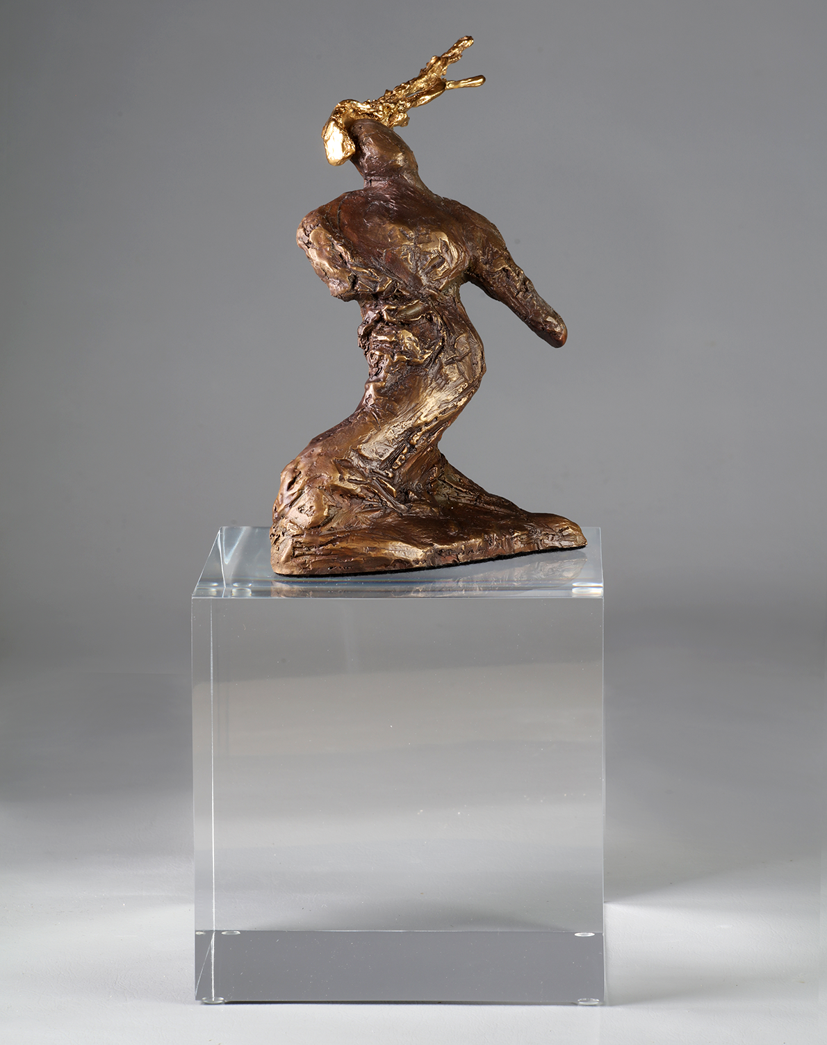 Wind bronze sculpture