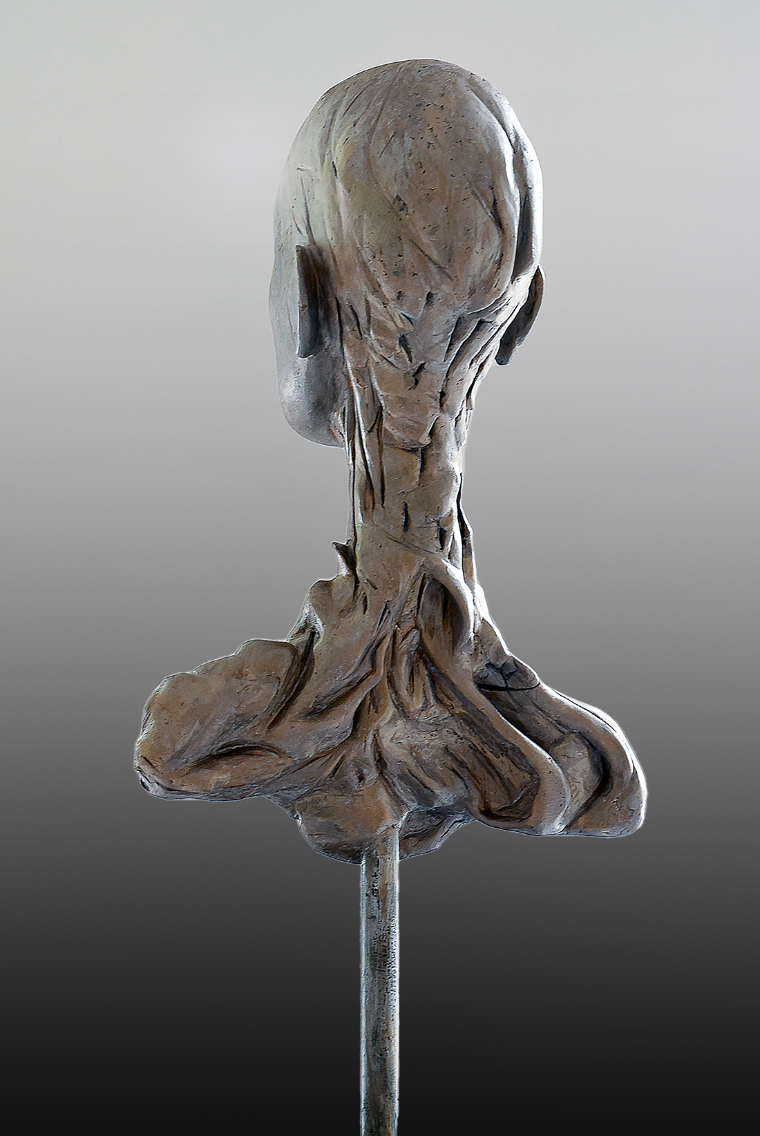 Anchor bronze sculpture back view