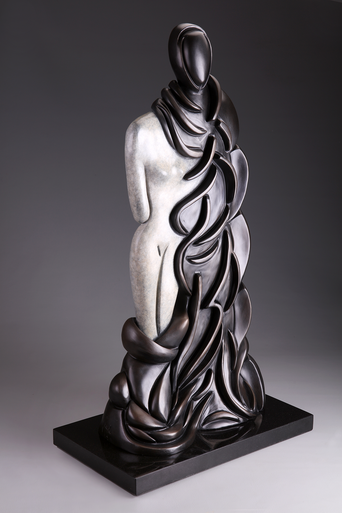 Veil bronze sculpture close up