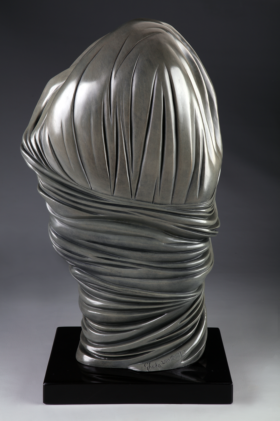 Safety Net bronze sculpture back view