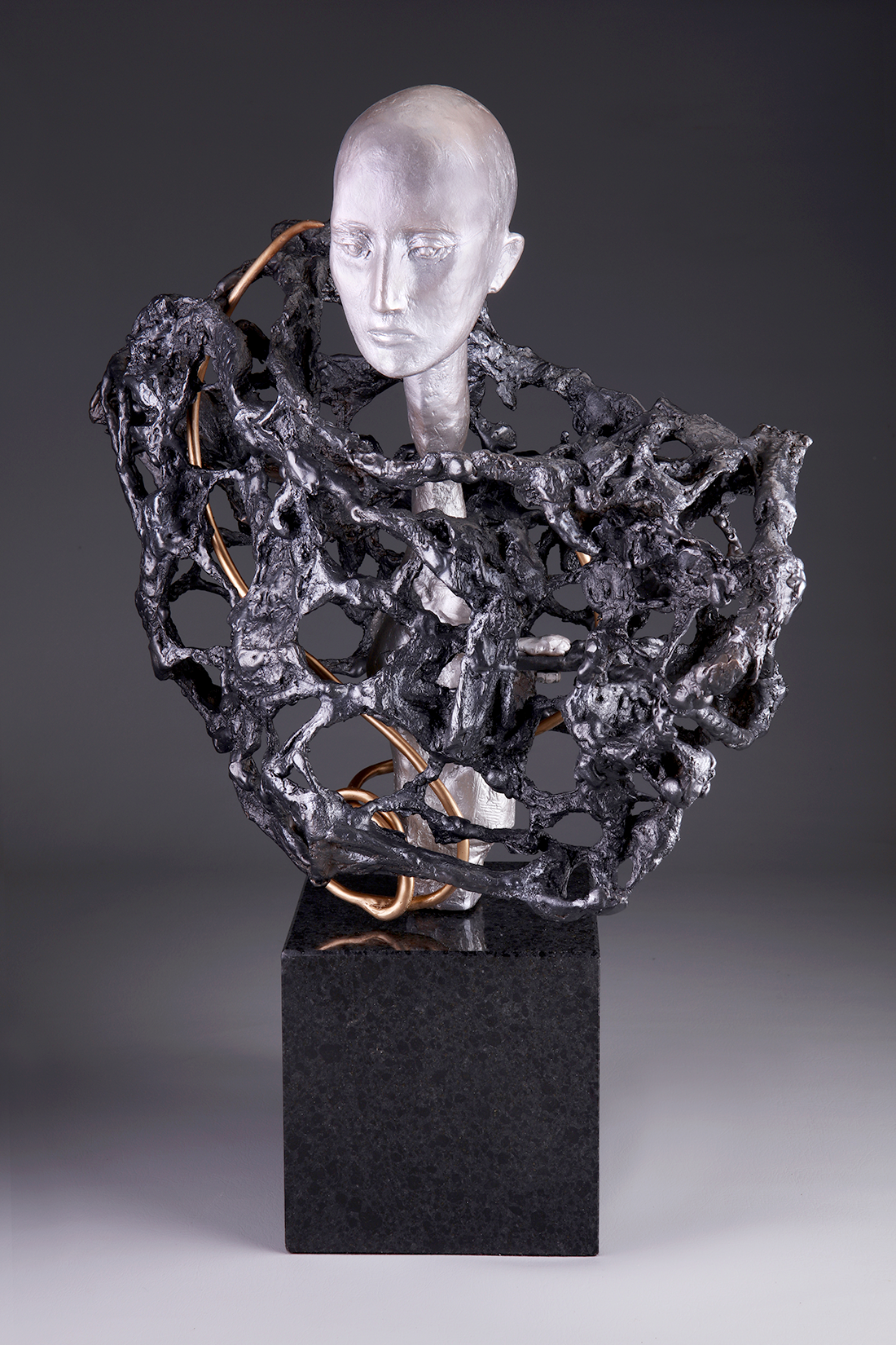 Consumed bronze sculpture