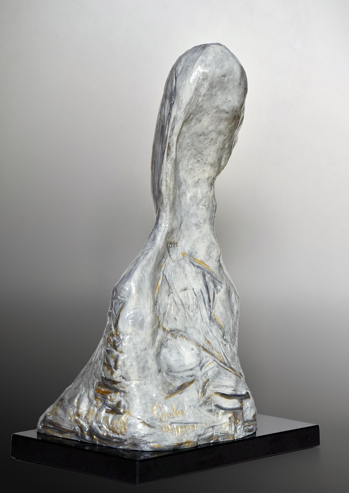 Motherland bronze sculpture side back view