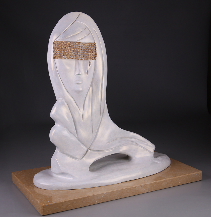 Golden Tears bronze sculpture